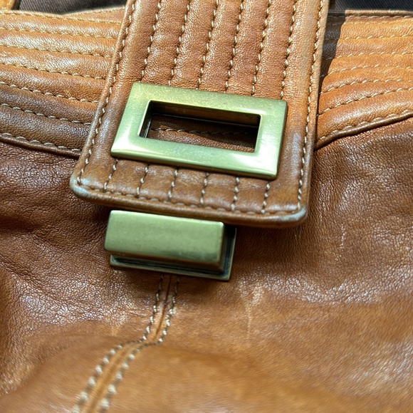 Kooba Natasha camel Italian Leather Tote bag purse - Picture 4 of 12